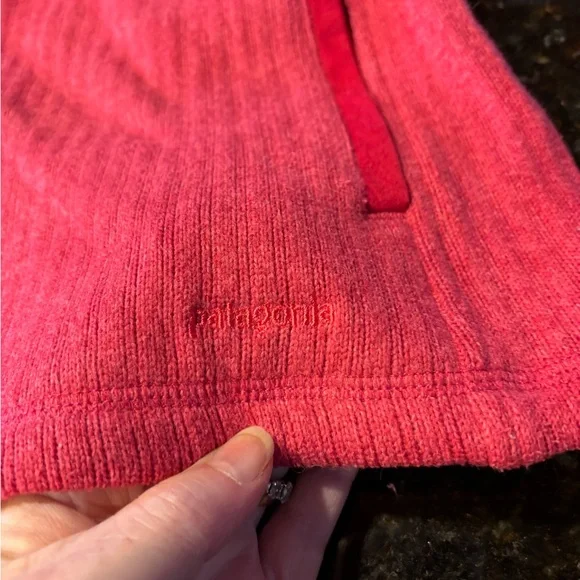 Patagonia Better Sweater Ribbed Marsupial 1/2 Zip Mock Neck ‘Jeweled Berry’ Sz S - Picture 3 of 13